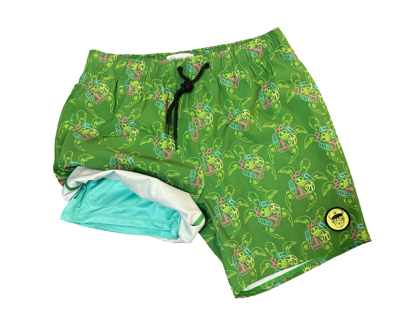 Green 2 in 1 Turtle Swimwear Short (PRE ORDERS Selling out Fast) June 1st Release date