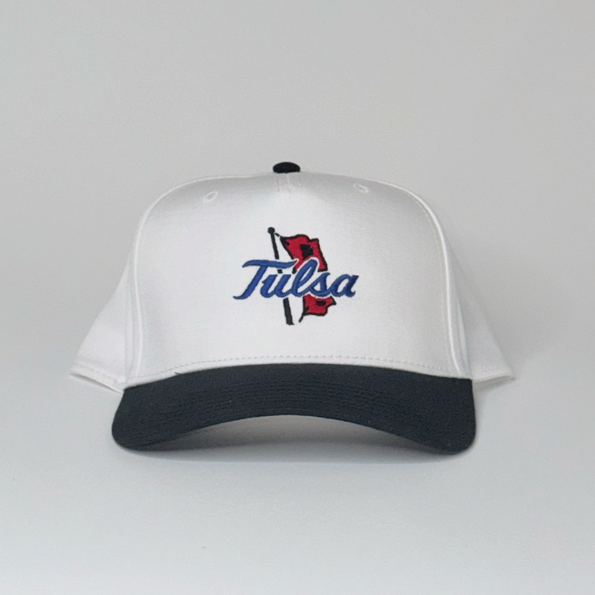 Tulsa with Flag Hat Black and White