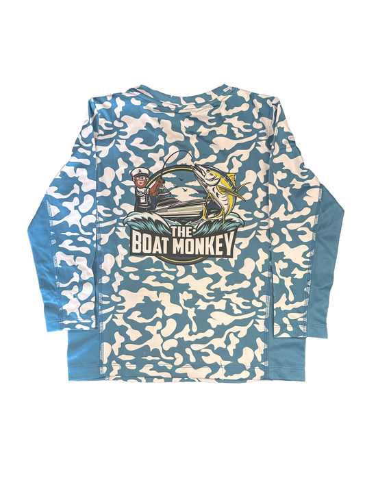 Kids Sunshirt  Blue Camo Shirt