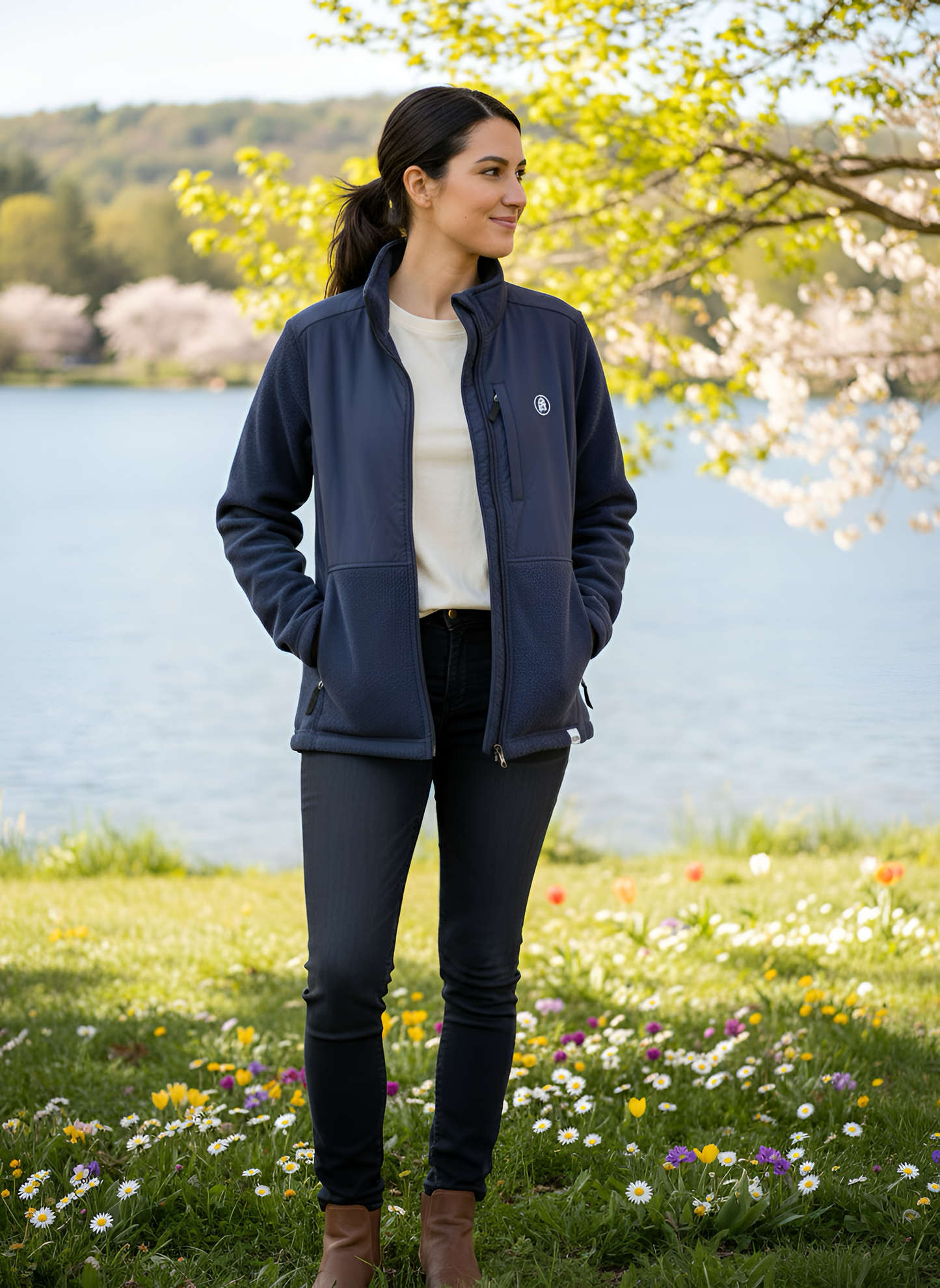 Women’s Full Zip Hybrid Fleece