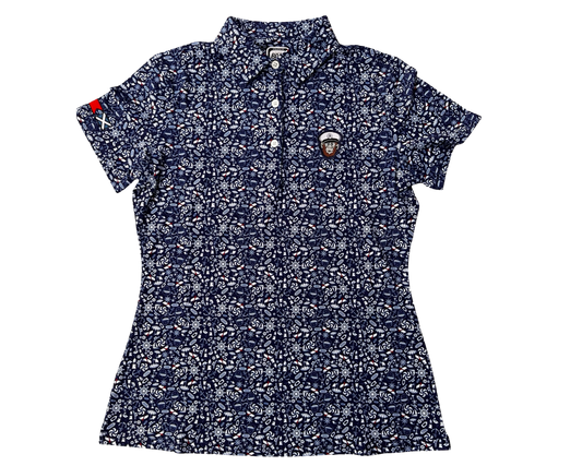 Women's shipwreck Patterned Golf Polo (Now Available)