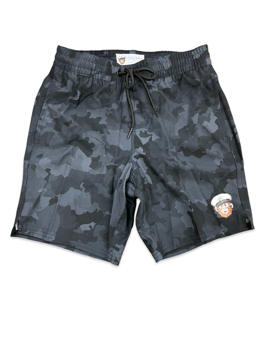 Kids Black Camo Swimwear