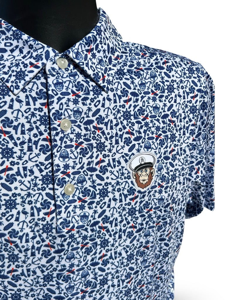 Men's Patterned Golf Polo's