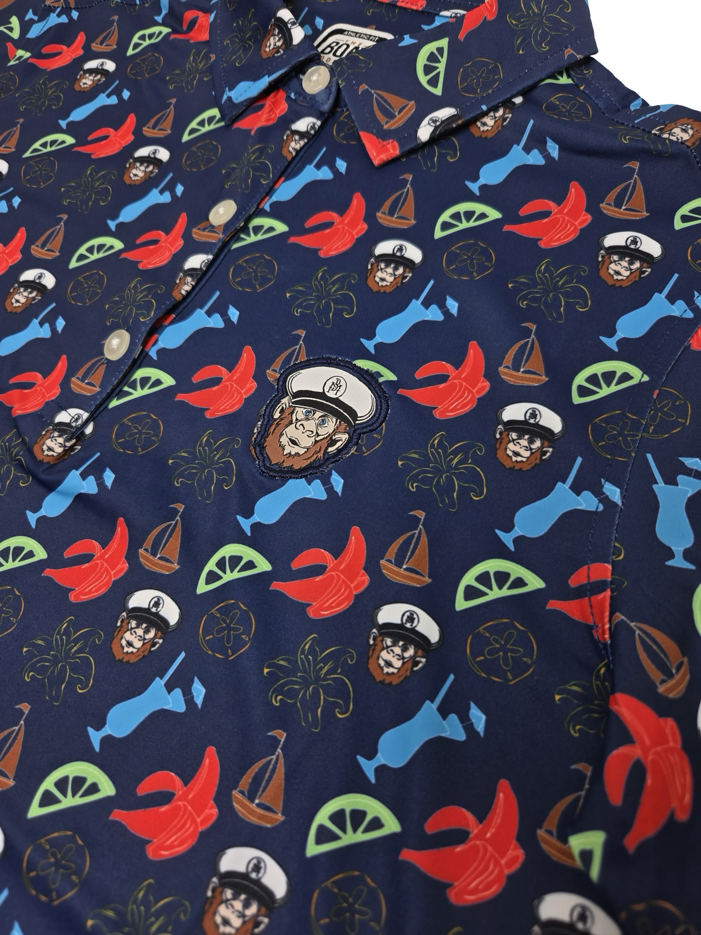 Boat Monkey Men's Cocktail Polo