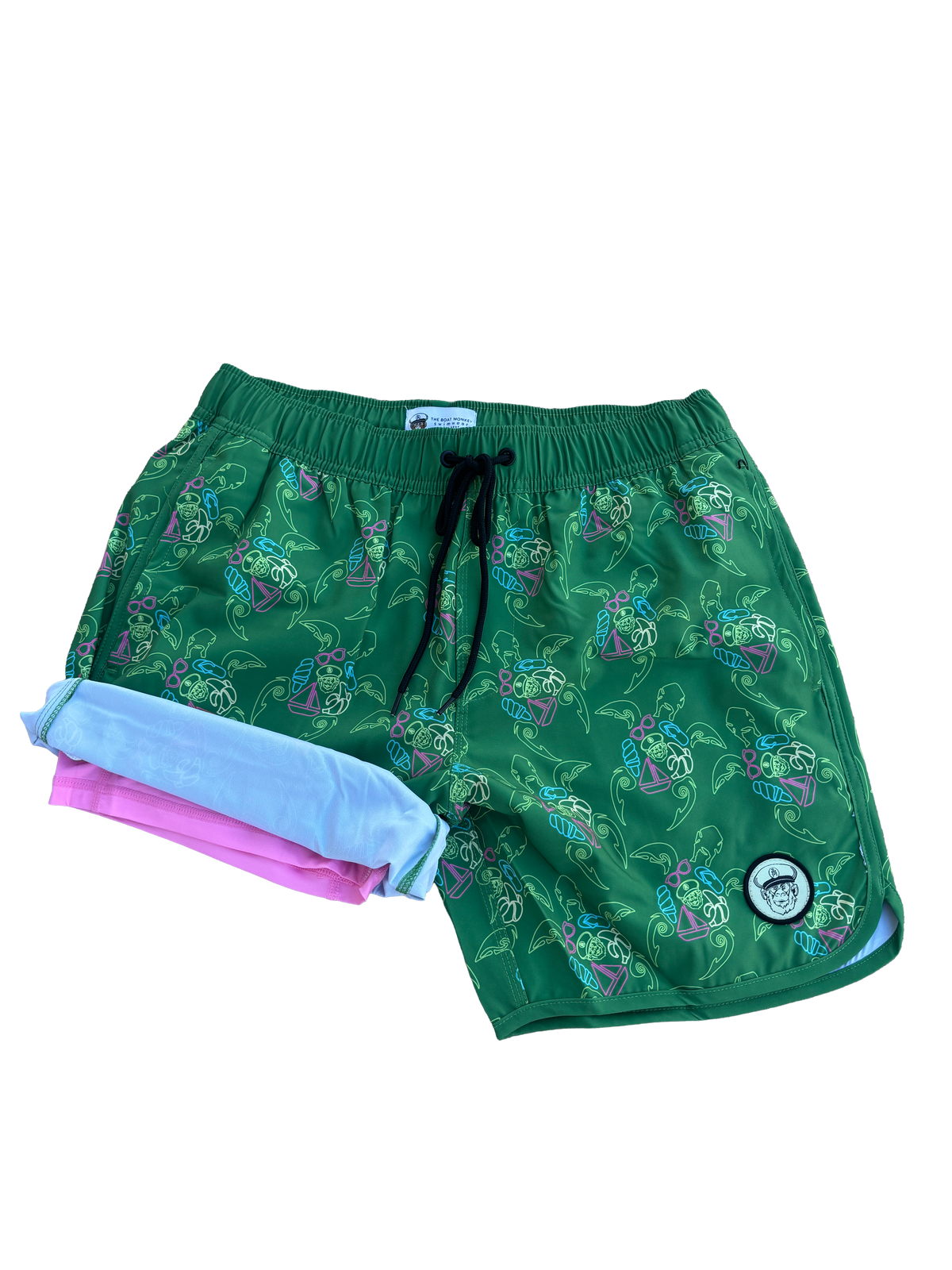 Green 2 in 1 Turtle Swimwear Short ORDER TODAY!