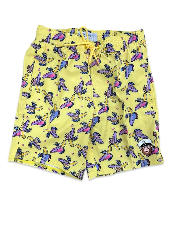 Kids Yellow Flying Banana Swim Trunks – The Boat Monkey