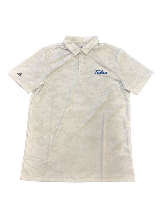 TU All Over Camo Print Polo - White