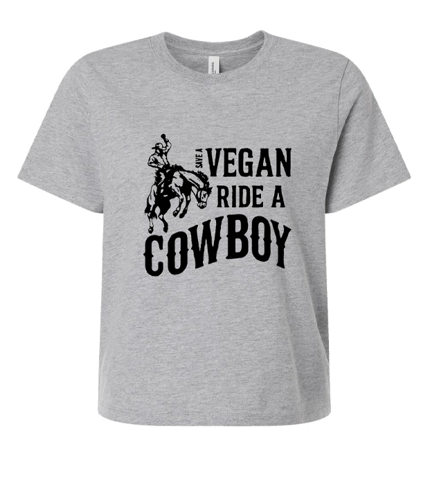 Vegan Cowboy Crop  T