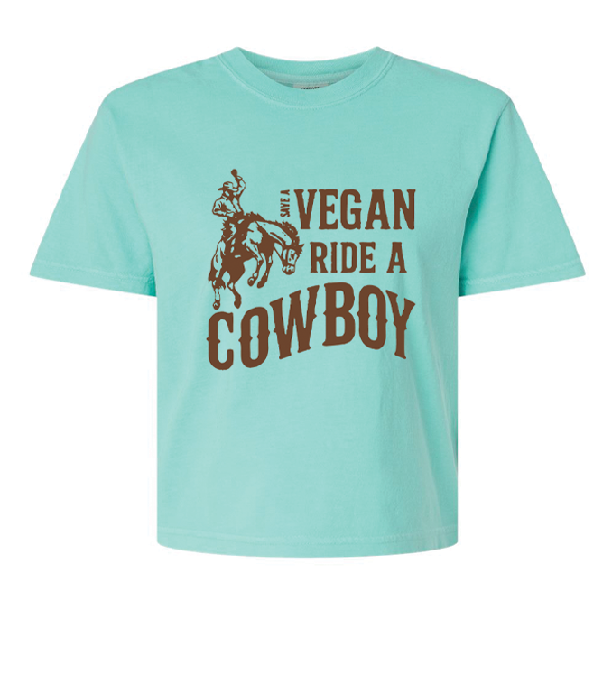 Vegan Cowboy Crop  T