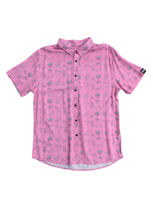 Mens Pink Button Down