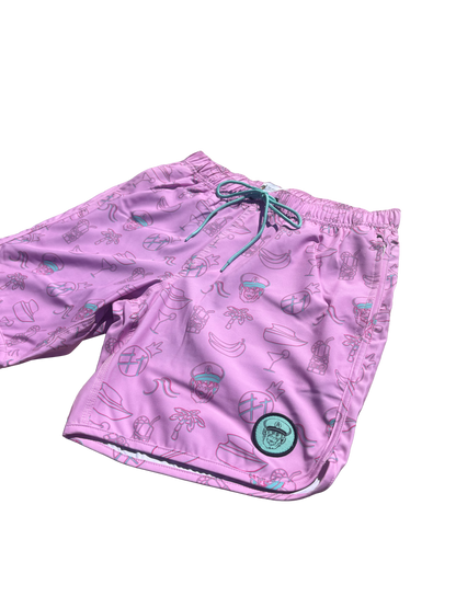 Pink 2 in 1 Neon Pattern Swimwear Short ORDER TODAY!