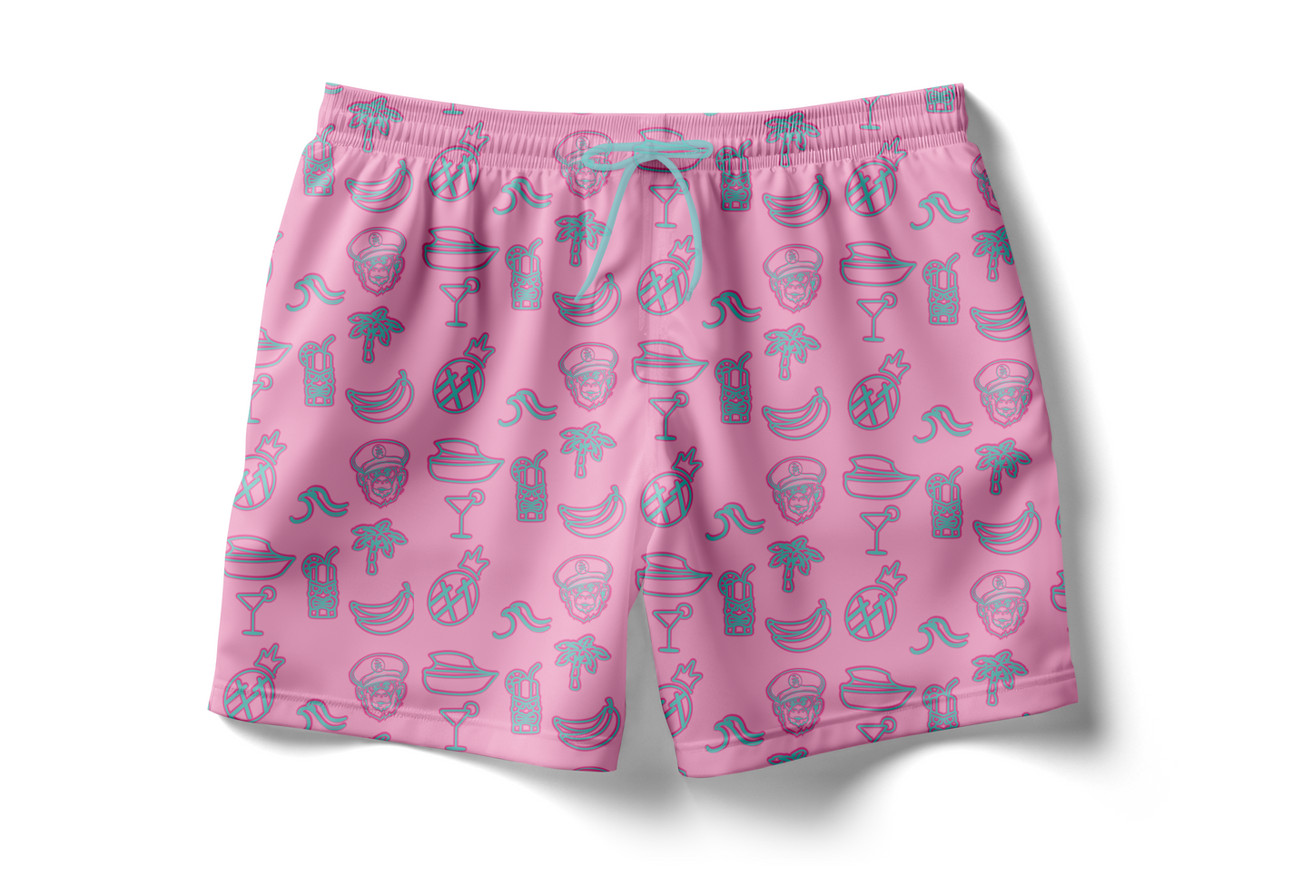 Pink 2 in 1 Neon Pattern Swimwear Short (PRE ORDERS Selling out Fast) June 1st Release date