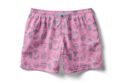 Pink 2 in 1 Neon Pattern Swimwear Short (PRE ORDERS Selling out Fast) June 1st Release date