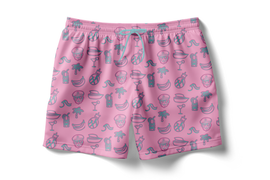 Pink 2 in 1 Neon Pattern Swimwear Short (PRE ORDERS Selling out Fast) June 30 Release date
