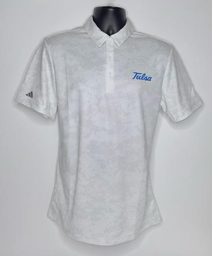 TU All Over Camo Print Polo - White