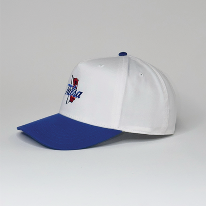 Tulsa with Flag Hat Blue and White