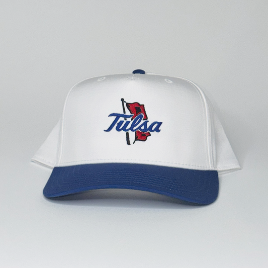 Tulsa with Flag Hat Blue and White
