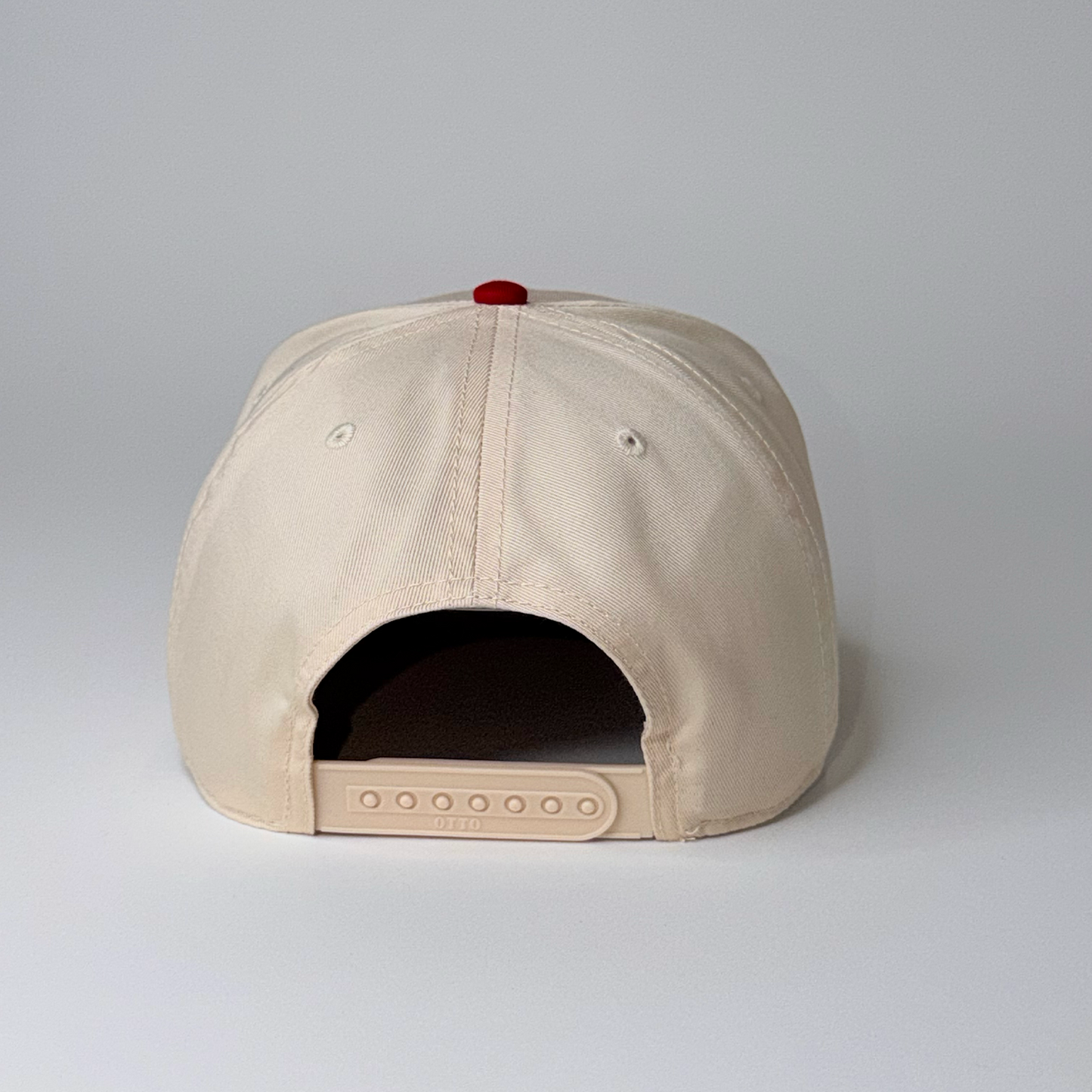 Tulsa Script Hat Tan, Blue, and White