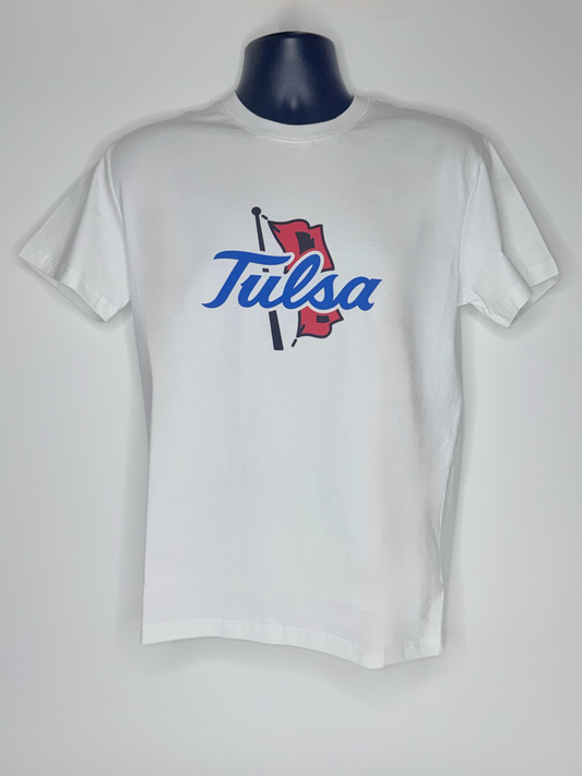 Tulsa Primary Logo White Tee