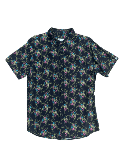 Mens Black Button Down