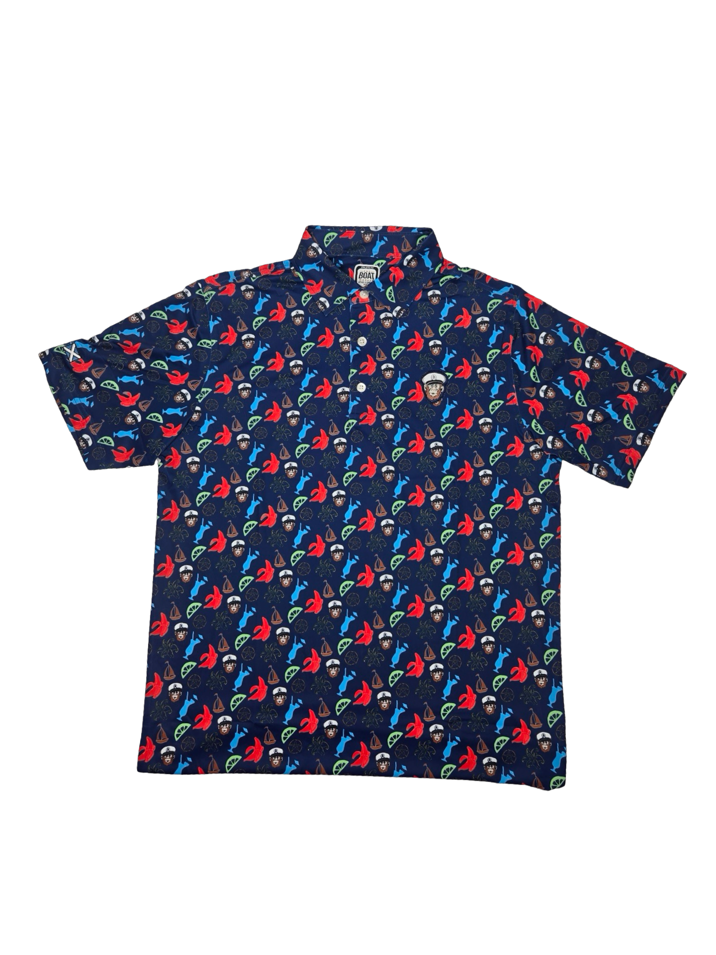Boat Monkey Men's Cocktail Polo