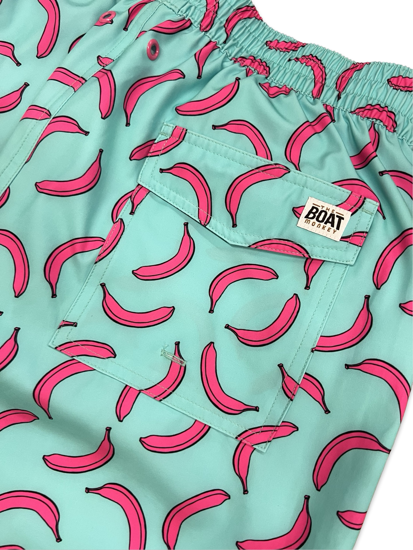 Turquoise Pink Banana Swimwear